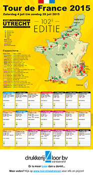Midi tourschema Tour de France 2015